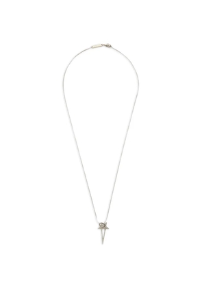 Rick Owens DRKSHDW Pentagram charm necklace - Silver