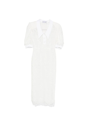 Rowen Rose polo-collar midi dress - White