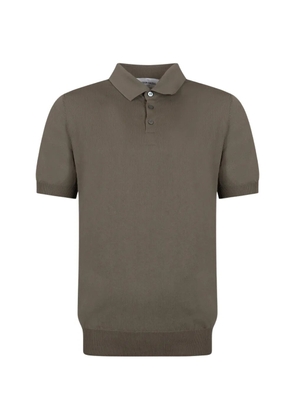 Gran Sasso buttoned short-sleeve polo shirt - Brown