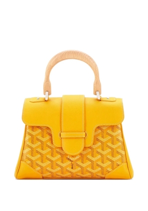 Goyard Pre-Owned Saigon Top Handle Bag Coated Canvas with Leather Mini shoulder bag - Orange