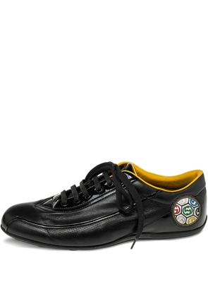 Gucci Pre-Owned interlocking-G leather sneakers - Black