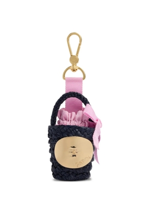 Patou bucket-shape raffia keyring - Blue