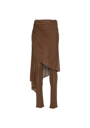 Giuseppe Di Morabito draped ruched trousers - Brown