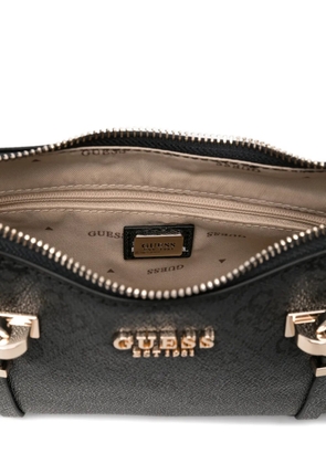 GUESS USA monogram-pattern shoulder bag - Black