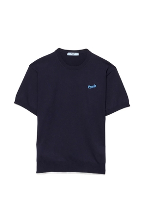 Prada silk crew-neck sweater - Blue
