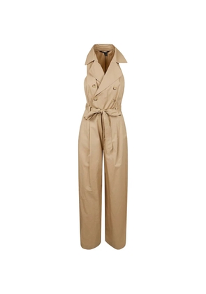 Lauren Ralph Lauren button belted jumpsuit - Neutrals