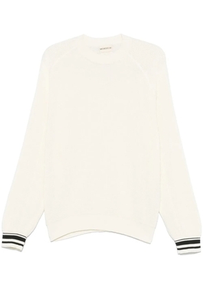 MORDECAI crew-neck waffle-knit sweater - White