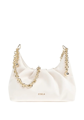 Furla Delia chain lambskin shoulder bag - White