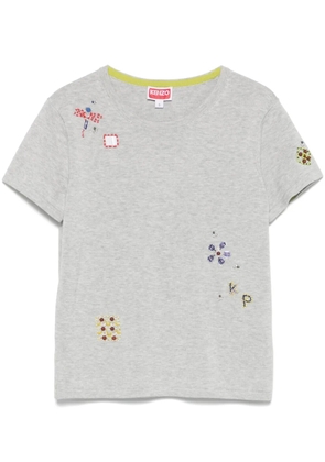 Kenzo embroidered cotton T-shirt - Grey