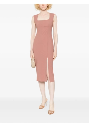Patrizia Pepe square-neck midi dress - Pink