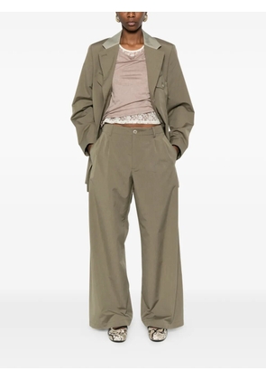 OUR LEGACY Bridge pleated wide leg trousers - Green