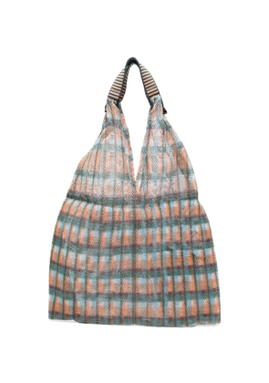 Épice Udaipur check-pattern tote bag - Orange