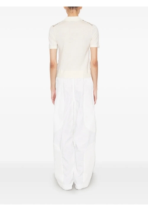 Tory Burch silk front polo - White