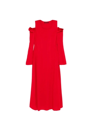 Yohji Yamamoto crushed-sleeves maxi dress - Red
