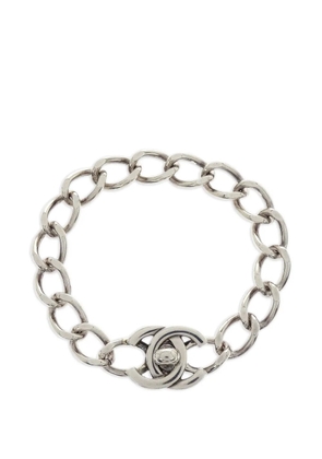 CHANEL Pre-Owned 1996 CC Turnlock clip-on earrings - Silver