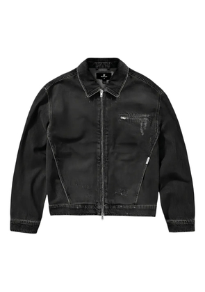 Represent distressed-effect denim jacket - Black