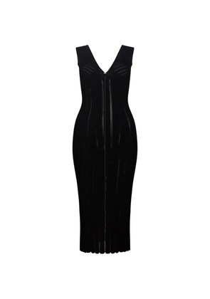 Elisabetta Franchi V-neck midi dress - Black