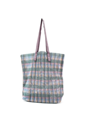 Épice Kanpur check tote bag - Blue