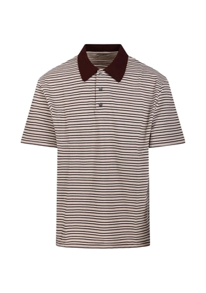 COOR striped-pattern polo shirt - Neutrals