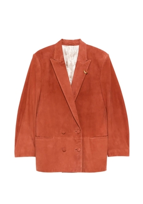 Alberta Ferretti ring-detail double-breasted blazer - Orange