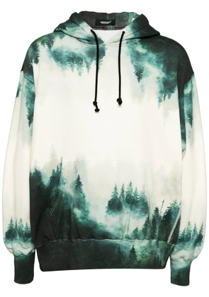 Undercover graphic print hoodie - Green