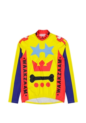 Walter Van Beirendonck Waakzaam graphic-print zip top - Yellow