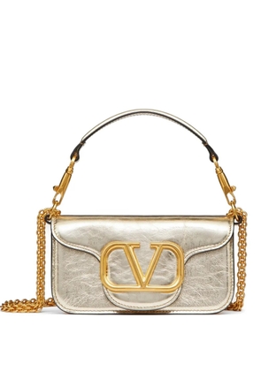 Valentino Garavani small Locò metallic calfskin shoulder bag - Gold
