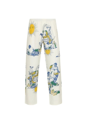 Amir Slama printed straigth trousers - White