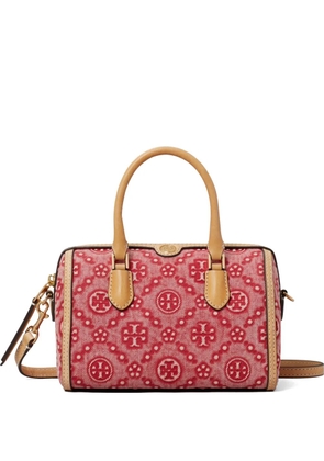 Tory Burch T-monogram denim petite barrel bag - Red