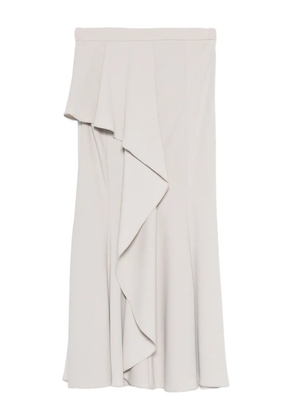 Gemy Maalouf ruffled asymmetric skirt - Grey