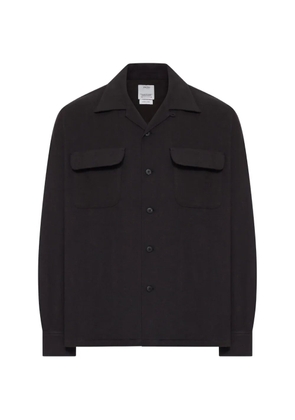 visvim patch-pocket wool overshirt - Black