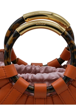 Coccinelle medium Shell leather tote bag - Orange