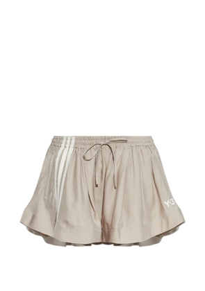 Y-3 drawstring logo shorts - Neutrals