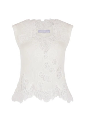 Ermanno Scervino lace detail top - White