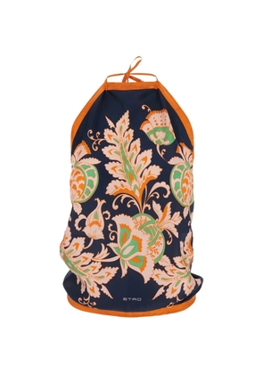 ETRO floral halterneck top - Blue