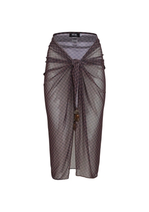 Amir Slama x Jade Picon checked pareo - Purple