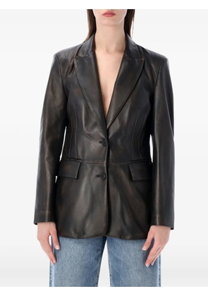 Sword notched lapel blazer - Black