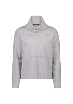 Betty Barclay check roll-neck sweater - Grey