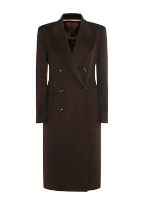 Tagliatore double-breasted wool-cashmere blend coat - Brown