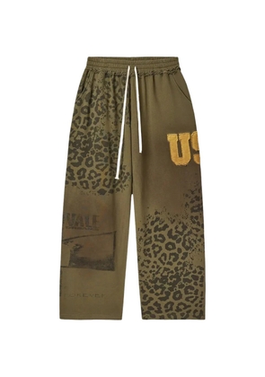 Vale Safari animal-print track pants - Green