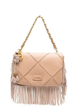 La Carrie big Isabel tassel chain leather shoulder bag - Neutrals