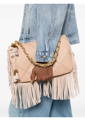 La Carrie big Isabel tassel chain leather shoulder bag - Neutrals
