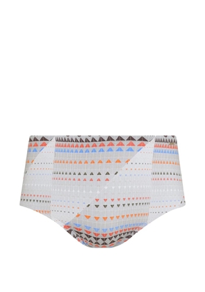 Amir Slama geometric-print swimming trunks - Grey