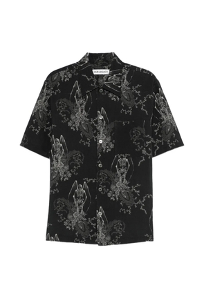 OUR LEGACY patterned short-sleeve shirt - Black