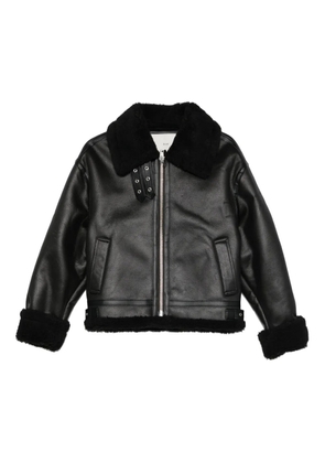 DUNST faux-fur collar jacket - Black