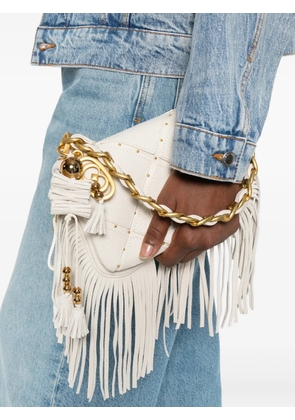 La Carrie small Isabel fringed shoulder bag - Neutrals