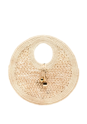 Jacquemus small The Spiaggia raffia tote bag - Neutrals