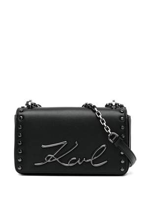Karl Lagerfeld signature chain cross body bag - Black