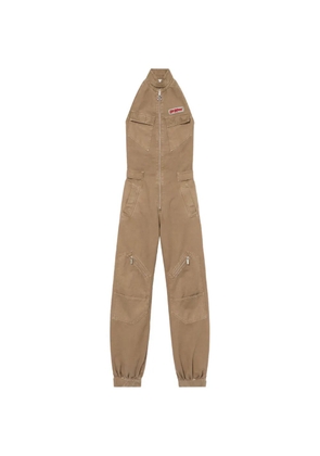 Off-White logo-detail pocket jumpsuit - Neutrals