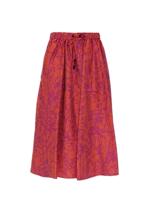 Max Mara floral print skirt - Orange